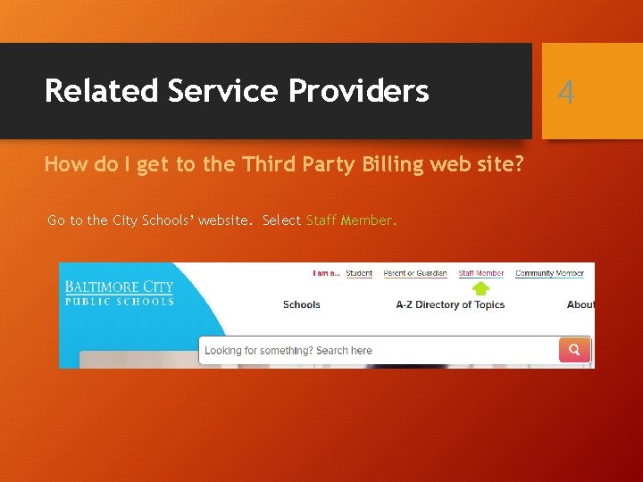Related Service Providers How do I get to the Third Party Billing web site?