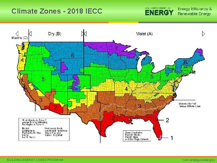 Climate Zones - 2018 IECC BUILDING ENERGY CODES PROGRAM www. energycodes. gov 