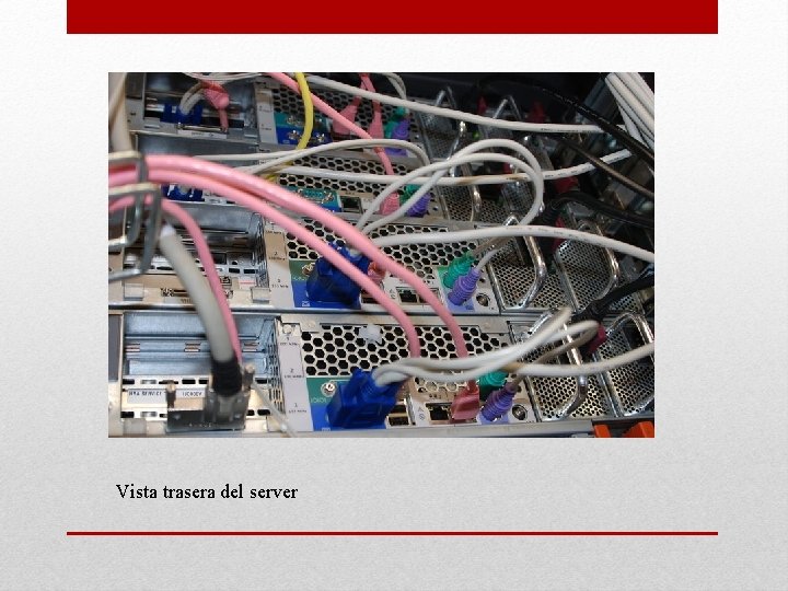 Vista trasera del server 