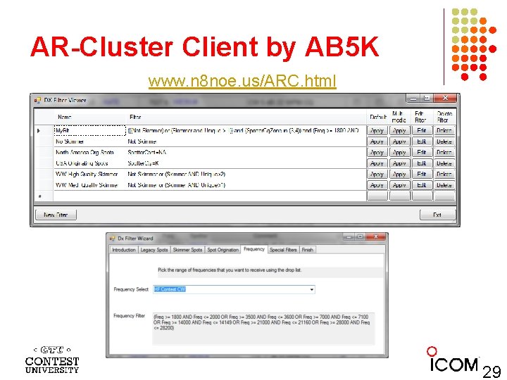 AR-Cluster Client by AB 5 K www. n 8 noe. us/ARC. html 29 
