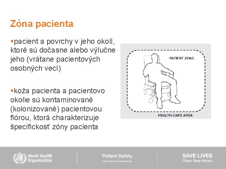 Zóna pacienta §pacient a povrchy v jeho okolí, ktoré sú dočasne alebo výlučne jeho
