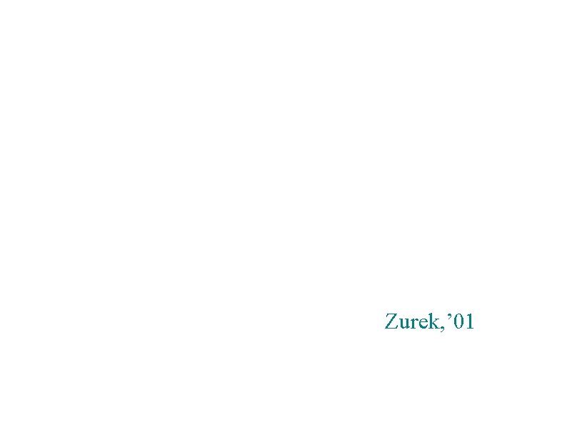 Zurek, ’ 01 