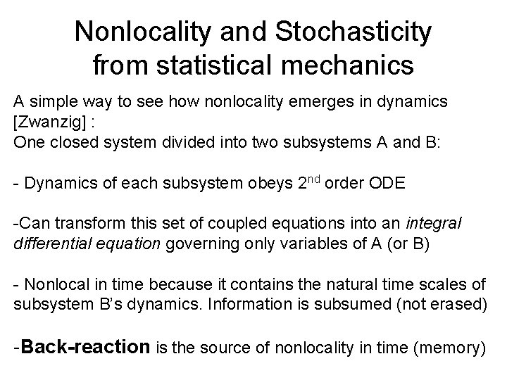 Nonlocality and Stochasticity from statistical mechanics A simple way to see how nonlocality emerges