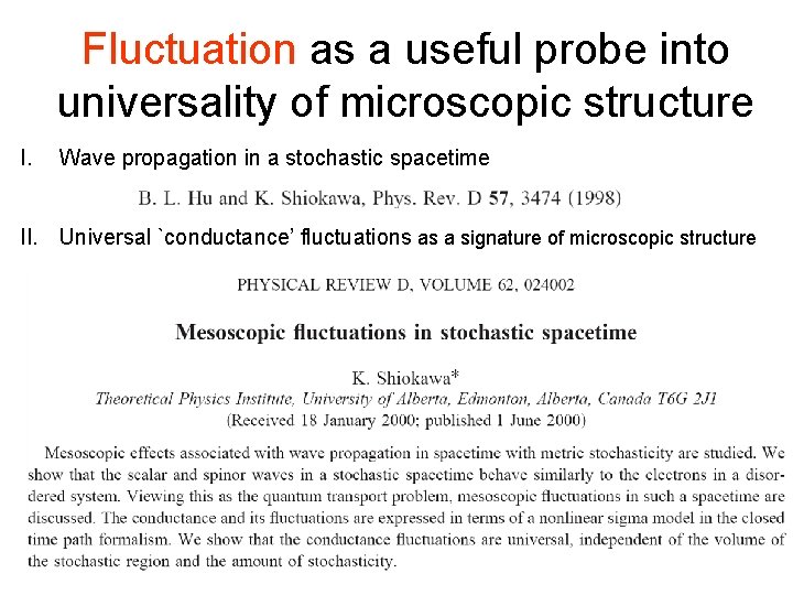 Fluctuation as a useful probe into universality of microscopic structure I. Wave propagation in