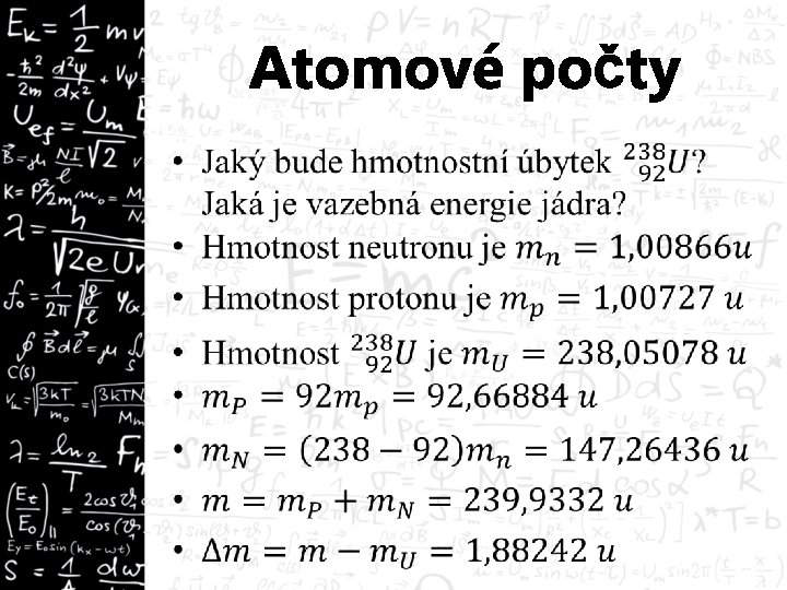 Atomové počty • 