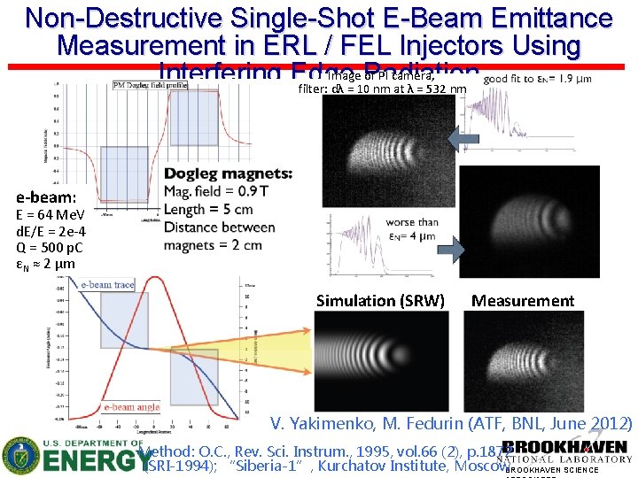 Non-Destructive Single-Shot E-Beam Emittance Measurement in ERL / FEL Injectors Using Image of PI