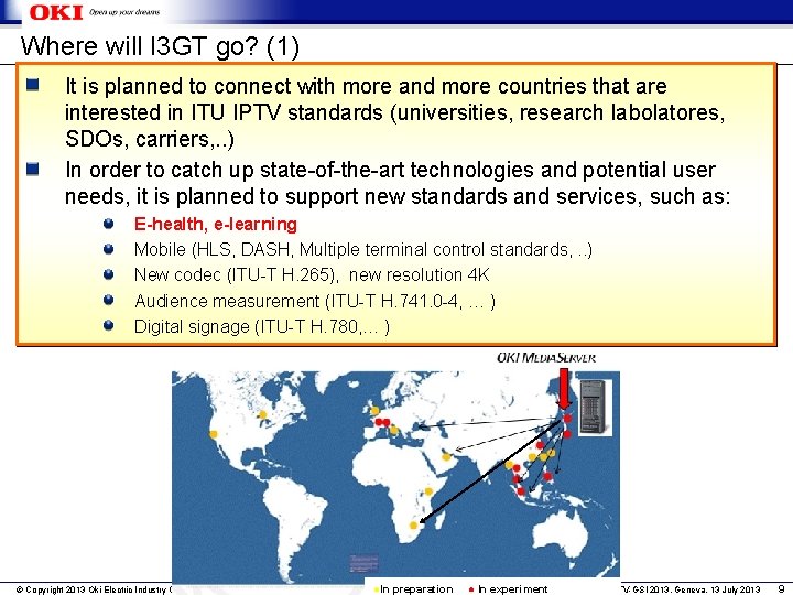 Where will I 3 GT go? (1) It is planned to connect with more