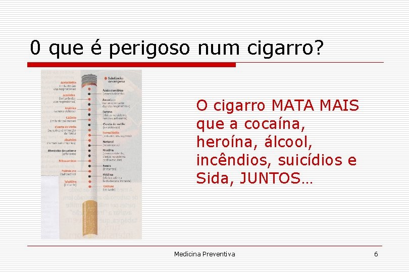 0 que é perigoso num cigarro? O cigarro MATA MAIS que a cocaína, heroína,