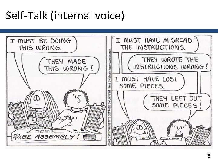 Self-Talk (internal voice) 8 