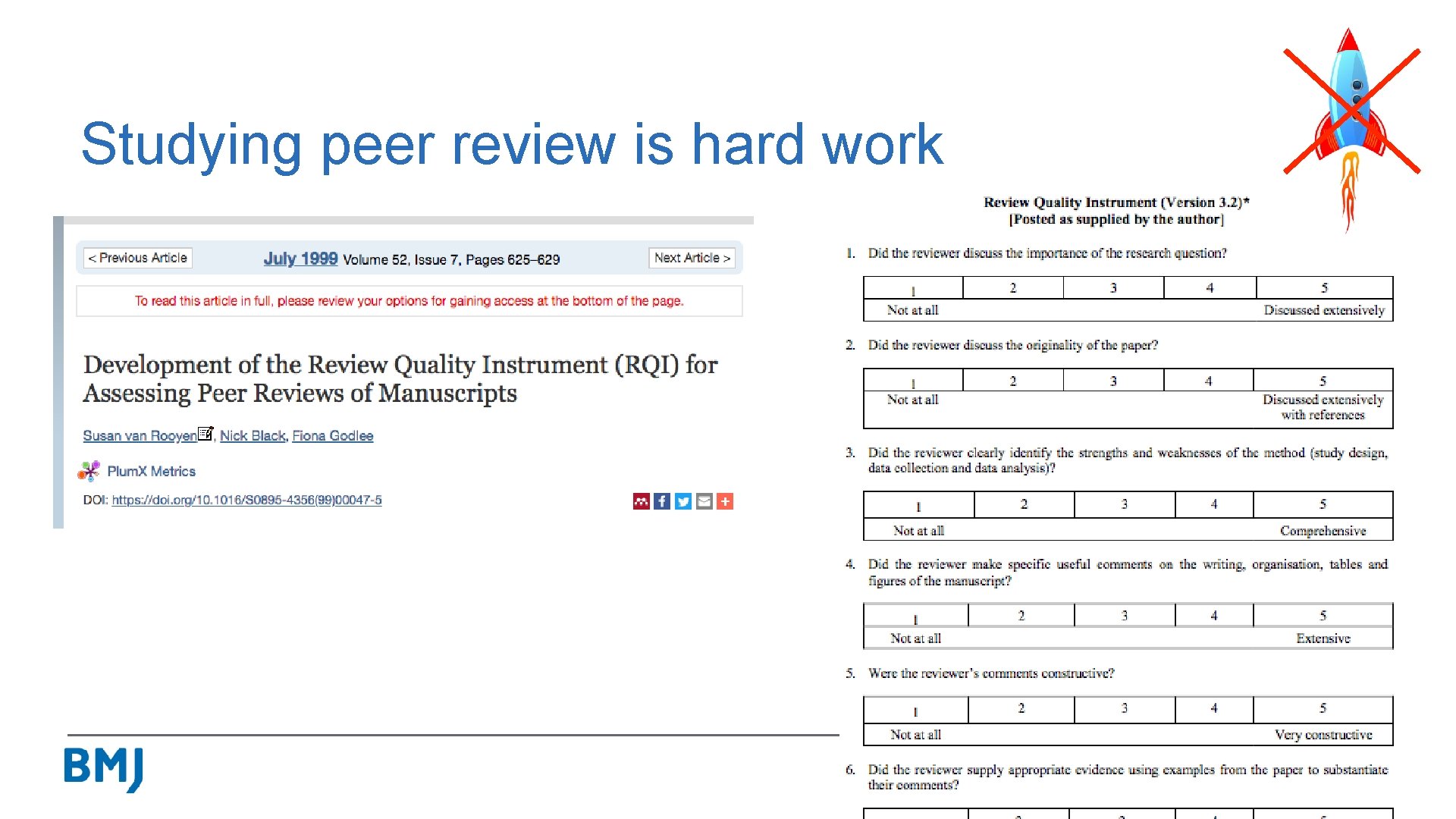 Studying peer review is hard work 