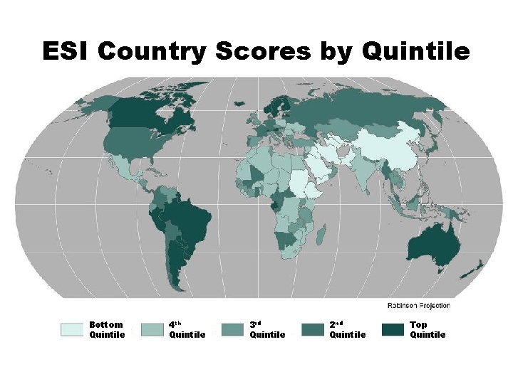 ESI Country Scores by Quintile Bottom Quintile 4 th Quintile 3 rd Quintile 2