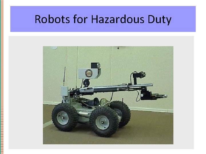 Robots for Hazardous Duty 