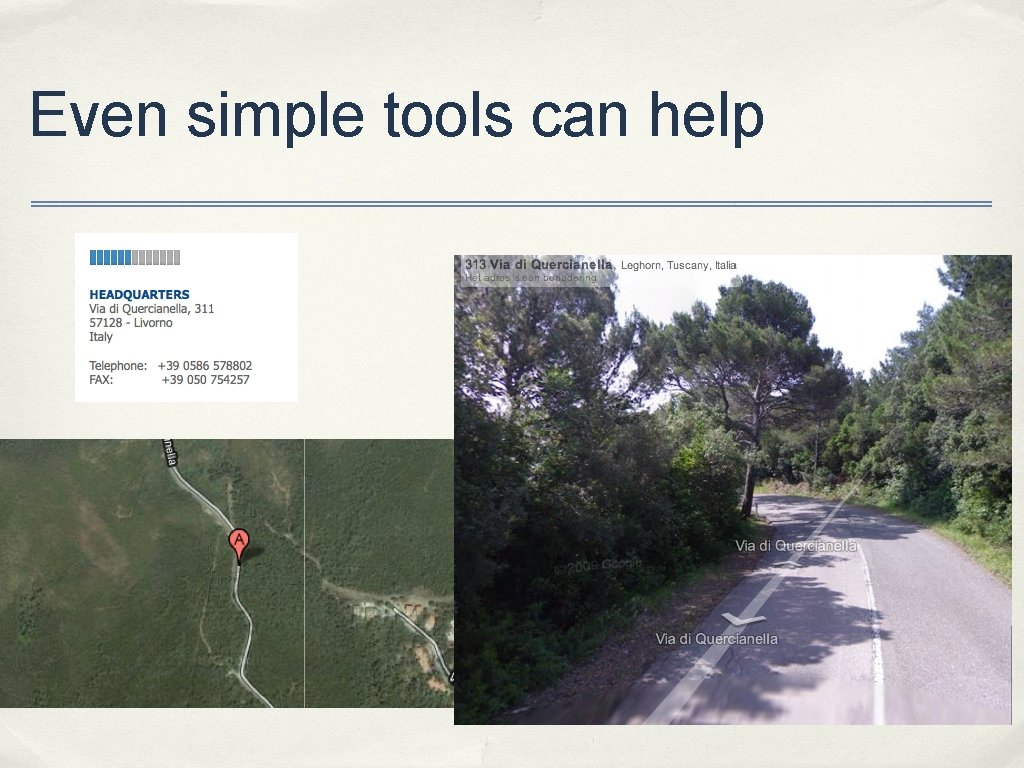 Even simple tools can help 