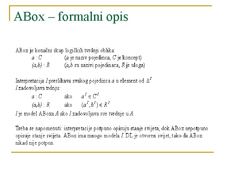 ABox – formalni opis 