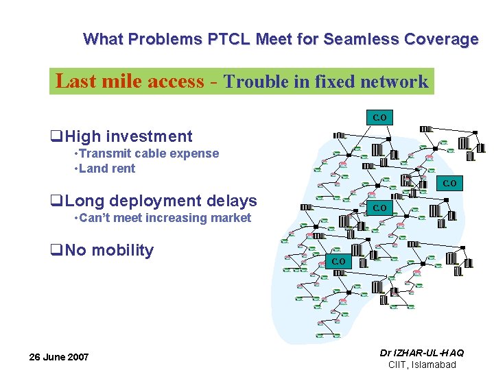 What Problems PTCL Meet for Seamless Coverage Last mile access - Trouble in fixed