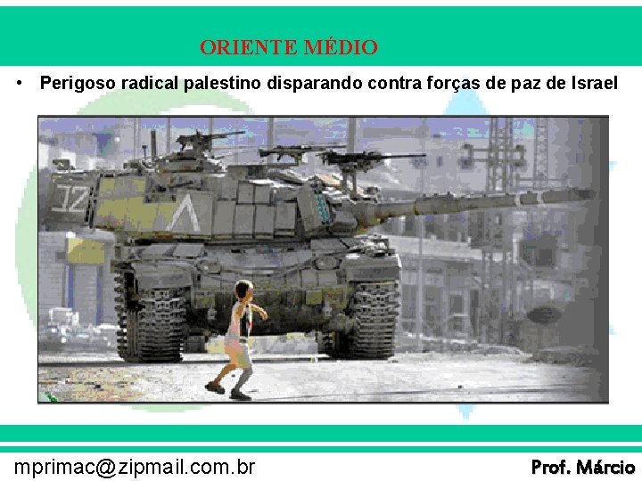 ORIENTE MÉDIO • Perigoso radical palestino disparando contra forças de paz de Israel mprimac@zipmail.