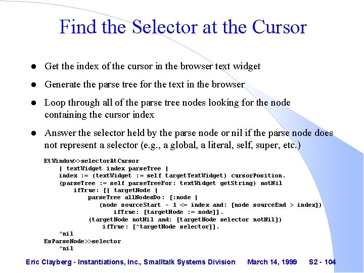 Find the Selector at the Cursor l Get the index of the cursor in
