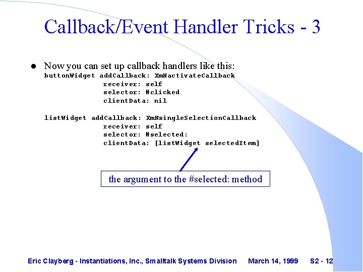 Callback/Event Handler Tricks - 3 l Now you can set up callback handlers like