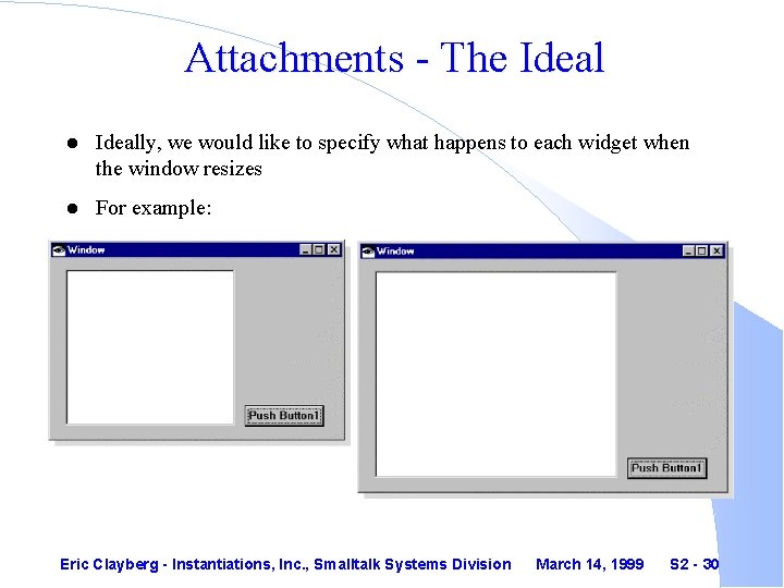 Attachments - The Ideal l Ideally, we would like to specify what happens to