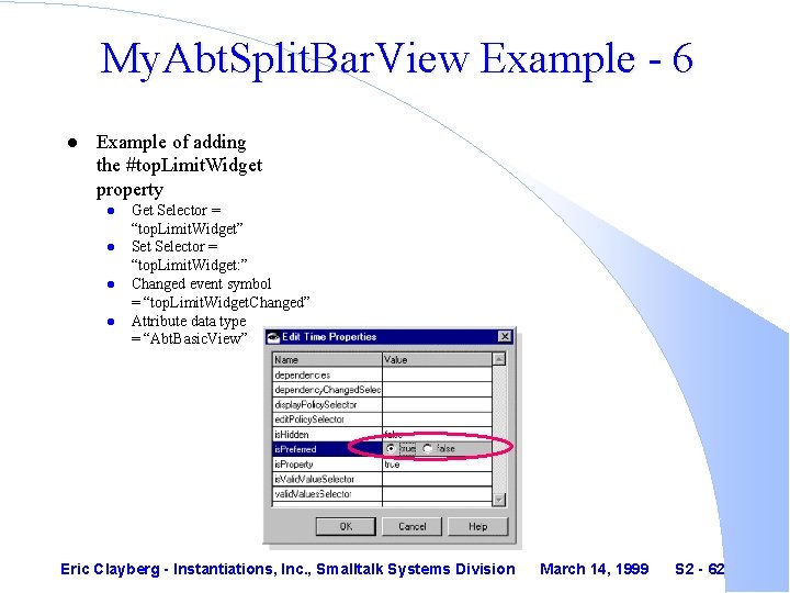 My. Abt. Split. Bar. View Example - 6 l Example of adding the #top.