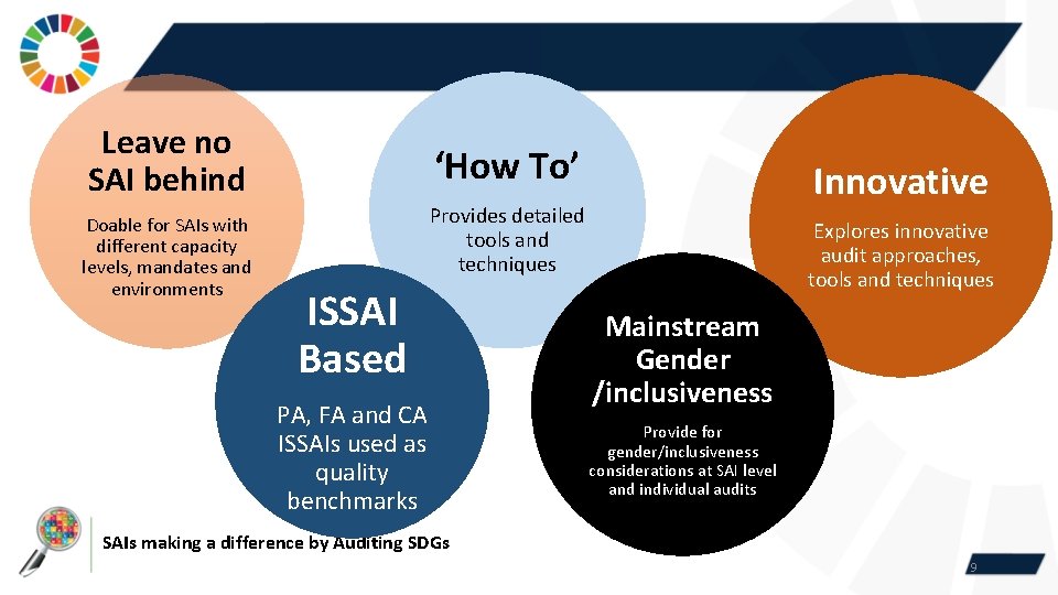 Leave no SAI behind Doable for SAIs with different capacity levels, mandates and environments