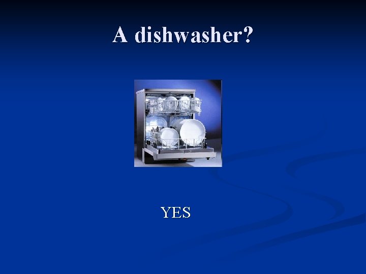 A dishwasher? YES 