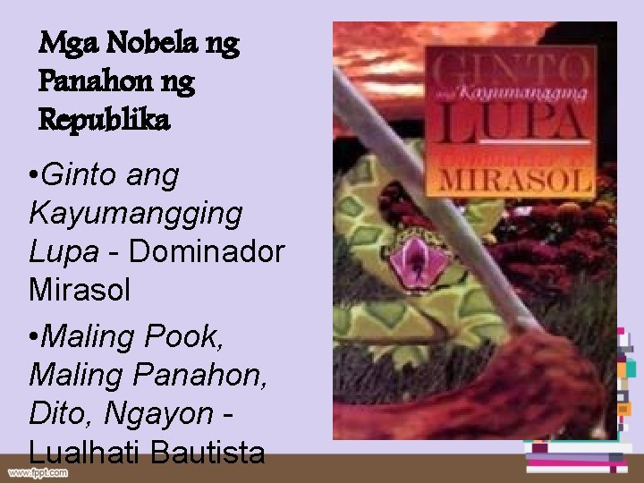 Mga Nobela ng Panahon ng Republika • Ginto ang Kayumangging Lupa - Dominador Mirasol