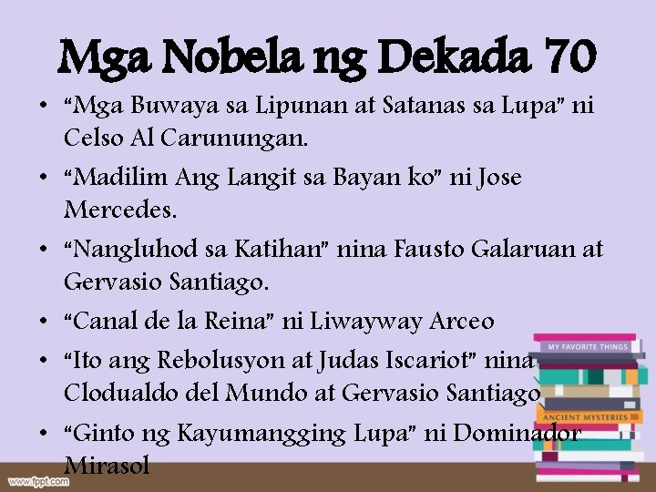 Mga Nobela ng Dekada 70 • “Mga Buwaya sa Lipunan at Satanas sa Lupa”