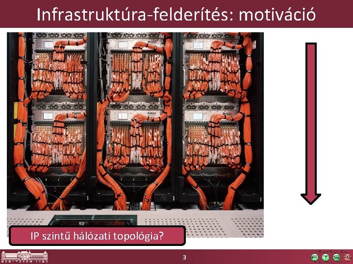 Infrastruktúra-felderítés: motiváció IP szintű hálózati topológia? 3 