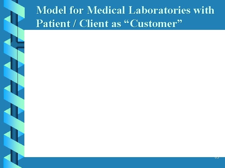 Model for Medical Laboratories with Patient / Client as “Customer” 63 