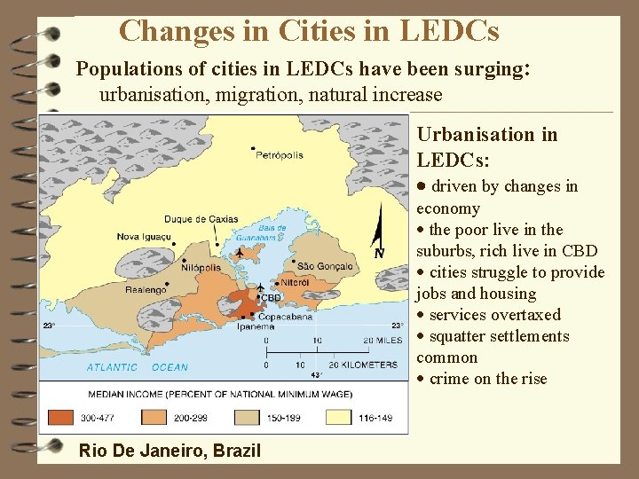 Changes in Cities in LEDCs Populations of cities in LEDCs have been surging: urbanisation,