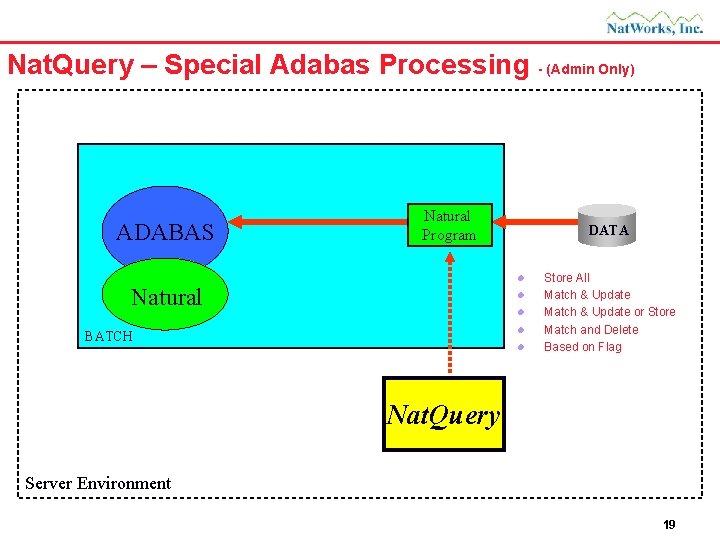 Nat. Query – Special Adabas Processing - (Admin Only) ADABAS Natural Program DATA l