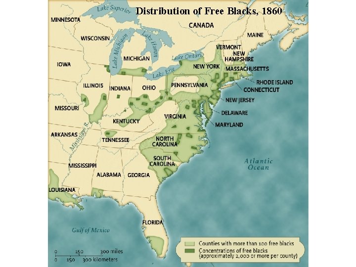 Distribution of Free Blacks, 1860 