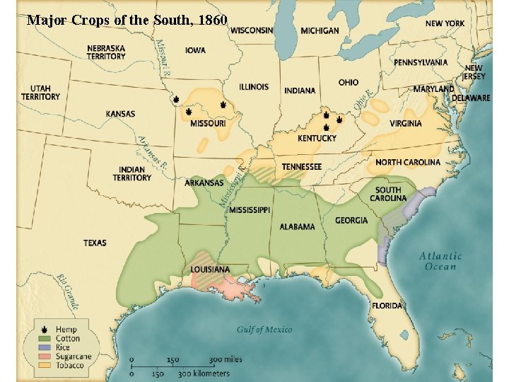 Major Crops of the South, 1860 