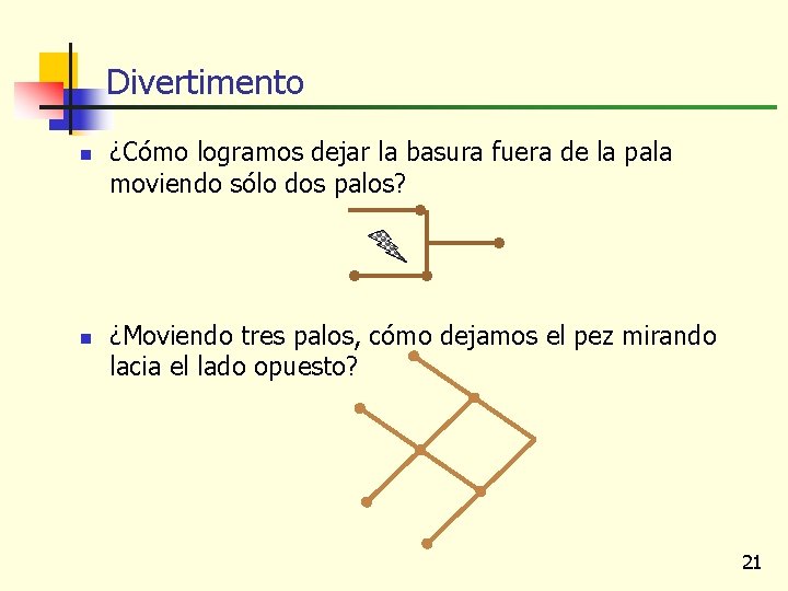 Divertimento n n ¿Cómo logramos dejar la basura fuera de la pala moviendo sólo