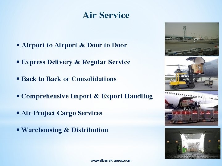 Air Service § Airport to Airport & Door to Door § Express Delivery &