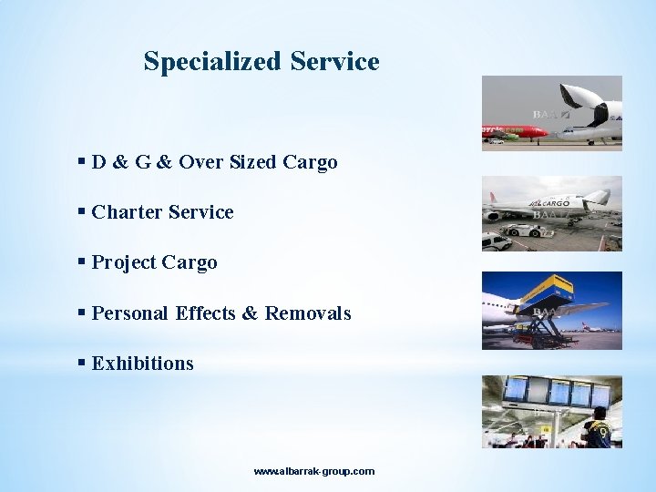 Specialized Service § D & G & Over Sized Cargo § Charter Service §