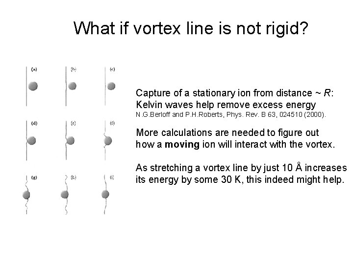 What if vortex line is not rigid? Capture of a stationary ion from distance