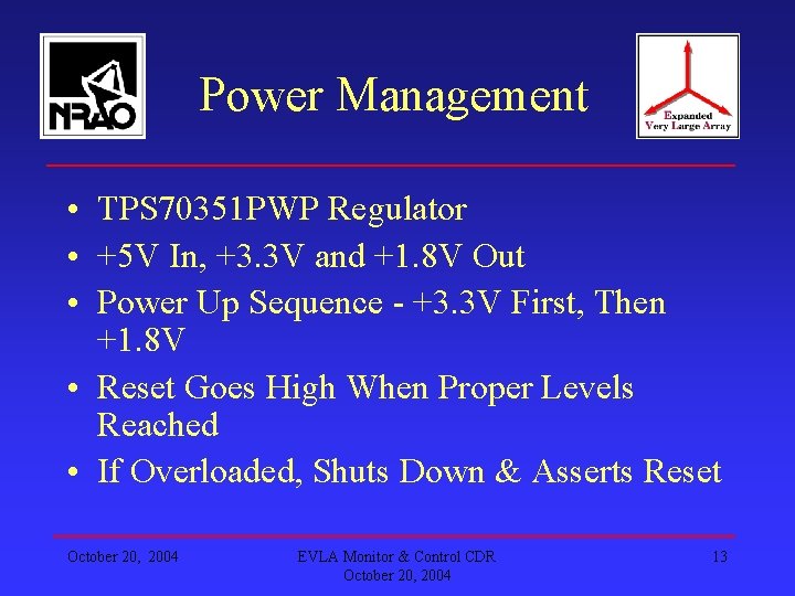 Power Management • TPS 70351 PWP Regulator • +5 V In, +3. 3 V