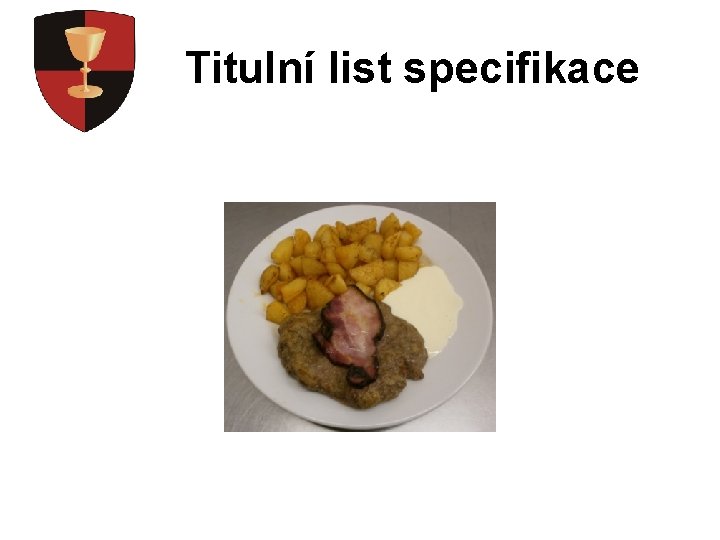 Titulní list specifikace 