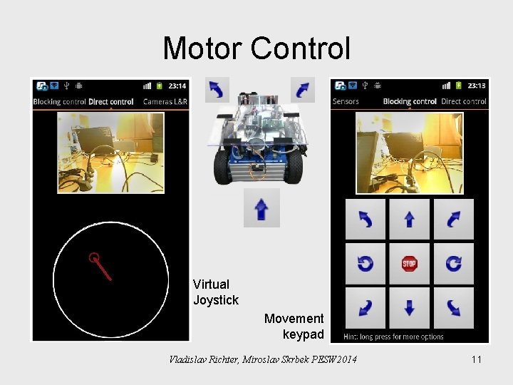 Motor Control Virtual Joystick Movement keypad Vladislav Richter, Miroslav Skrbek PESW 2014 11 Motor Control Virtual Joystick Movement keypad Vladislav Richter, Miroslav Skrbek PESW 2014 11