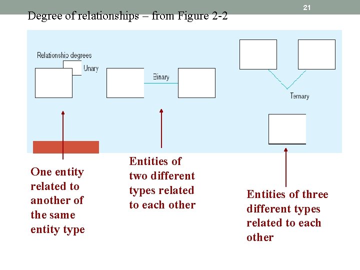 Degree of relationships – from Figure 2 -2 One entity related to another of