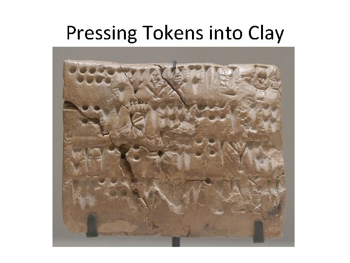 Pressing Tokens into Clay 