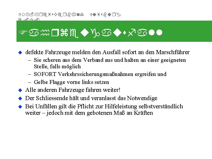 DRK-Kreisverband e. V. Duisburg Fahrzeugausfall u u defekte Fahrzeuge melden Ausfall sofort an den