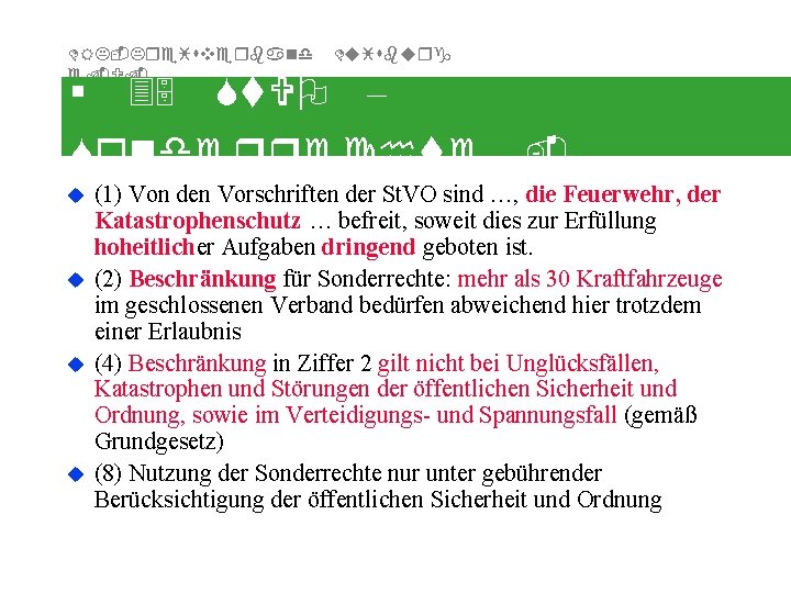 DRK-Kreisverband e. V. § 35 St. VO Duisburg – Sonderrechte u u - (1)