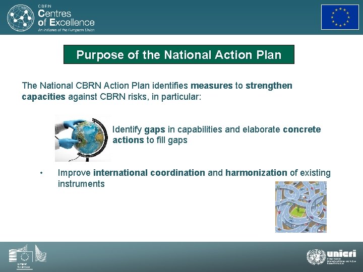 Purpose of the National Action Plan The National CBRN Action Plan identifies measures to