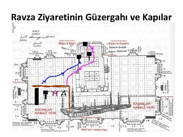 Ravza Ziyaretinin Güzergahı ve Kapılar 