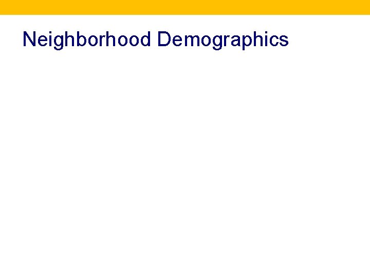 Neighborhood Demographics 