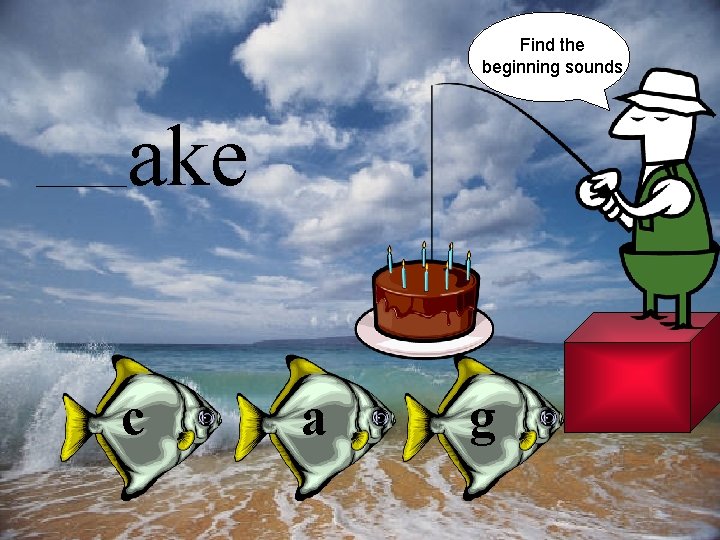 Find the beginning sounds ake c a g 