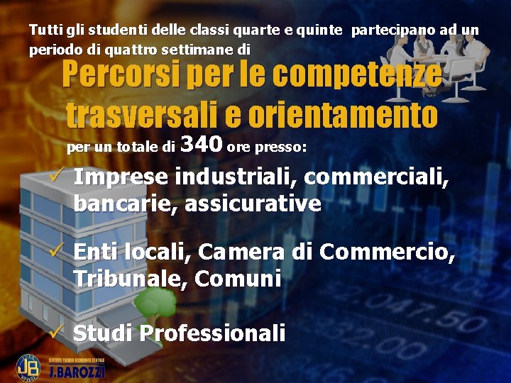 Tutti gli studenti delle classi quarte e quinte partecipano ad un periodo di quattro